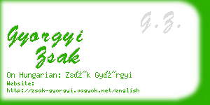 gyorgyi zsak business card